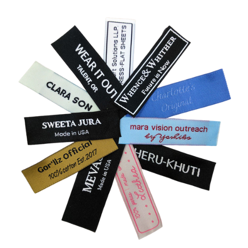 Product Custom Text Woven Labels USA